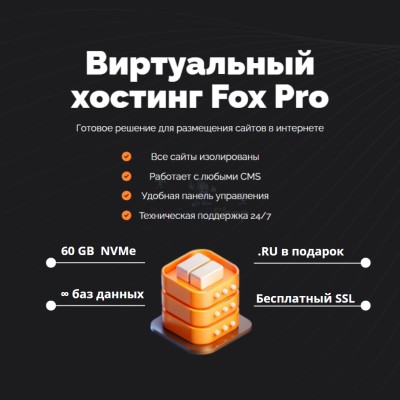 Мощный хостинг Fox Pro быстрый и недорогой - купить в Бегуновской